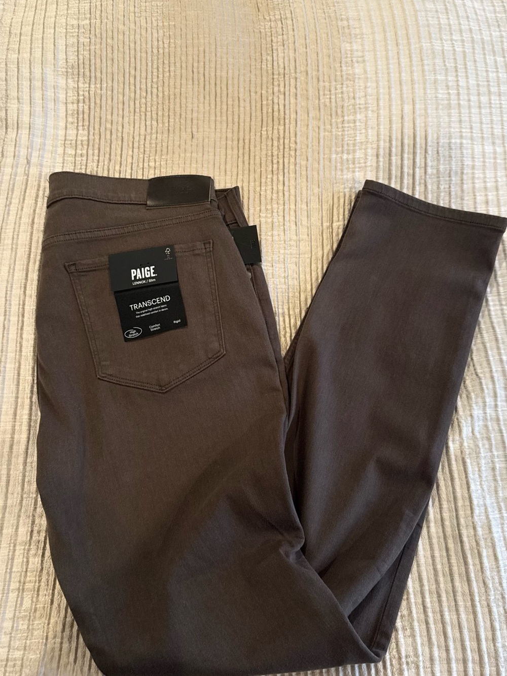 PAIGE Transcend Lennox Slim Jeans - Brown